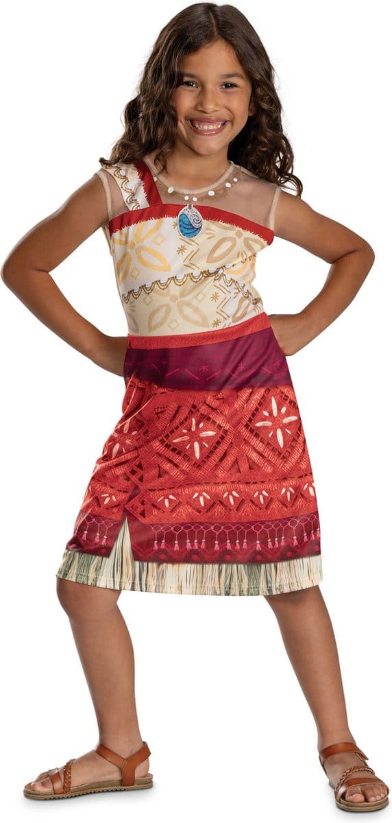 DISNEY - MOANA 2, Kostuum Moana/Vaiana Basic Plus Jurk, Maat M (7-8 jaar)
