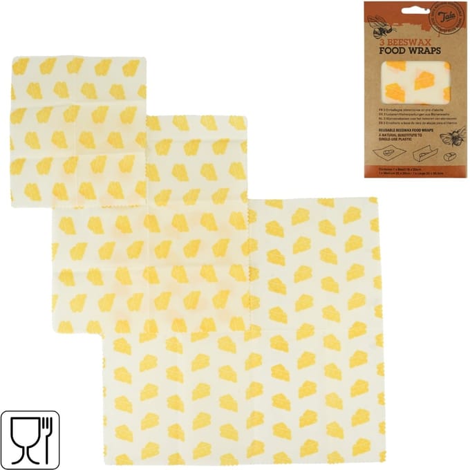 Bijenwas Wrap, Set van 3 Stuks, Cheese - Tala