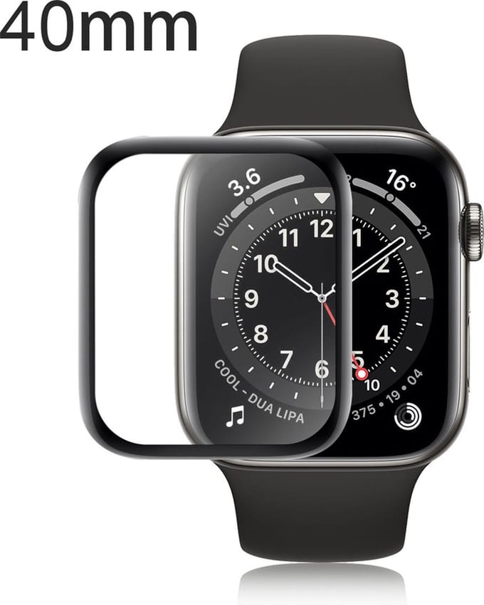 KELERINO. Screenprotector geschikt voor Apple Watch 4/5/6/SE - 40mm - 3-pack