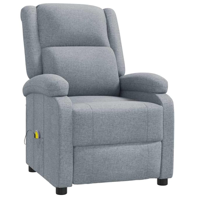 Vidaxl Massagestoel, Lichtgrijs, Bekleed met Stof