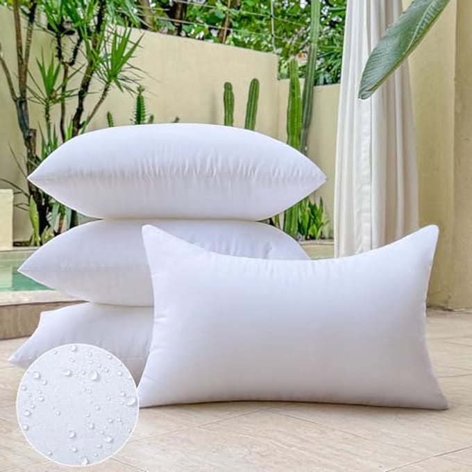 Omgoods - Set van 4 Waterdichte Rectangular Buiten Kussens 30x50cm