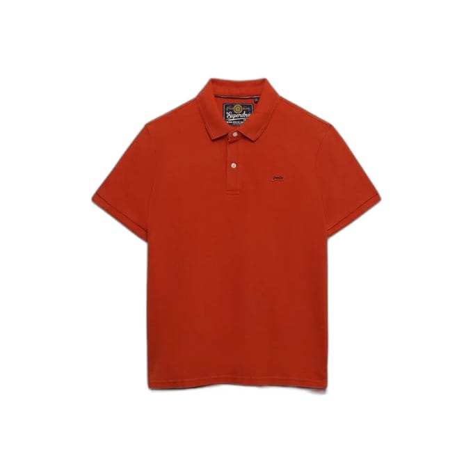 Superdry Classic Pique Korte Mouw Poloshirt Oranje S Man
