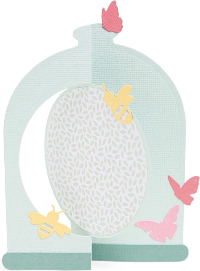 Sizzix Thinlits Die Set Card, Bell Jar by Jen Long