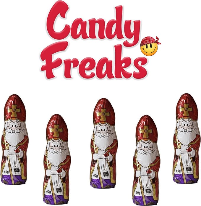 Chocolade sint figuren - 5 x 60 gram - Sinterklaas - Sinterklaas Cadeau - Schoencadeautje Sint
