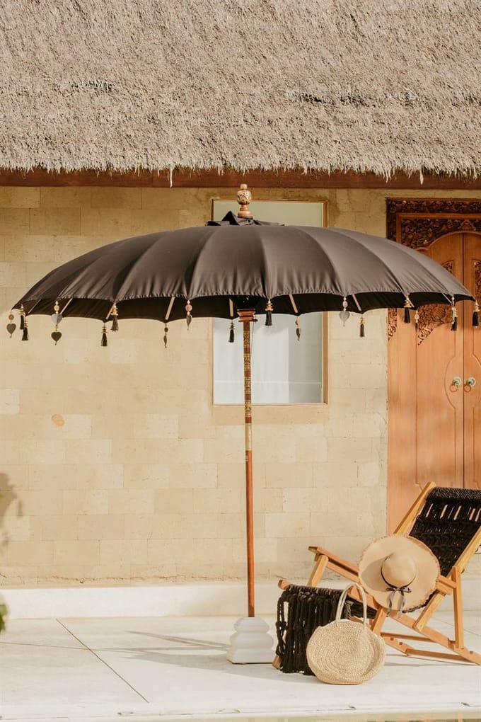 Bali parasol - zwart - 250 cm