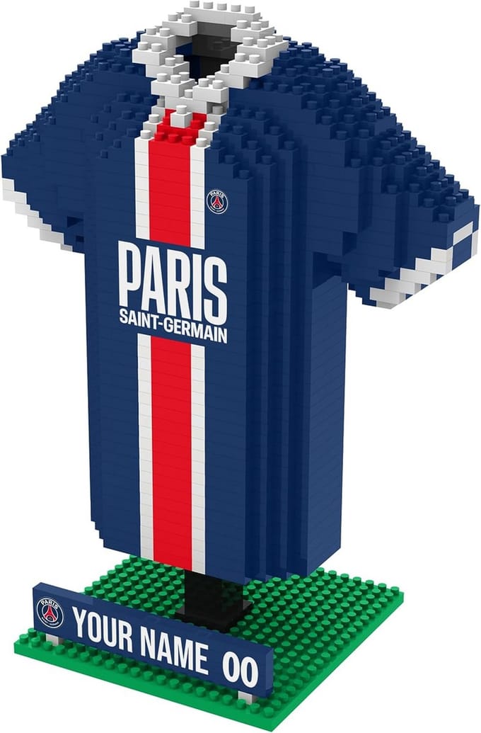 3D Bouwset Voetbalshirt Sokkel - Personaliseerbaar Cadeau voor Fans