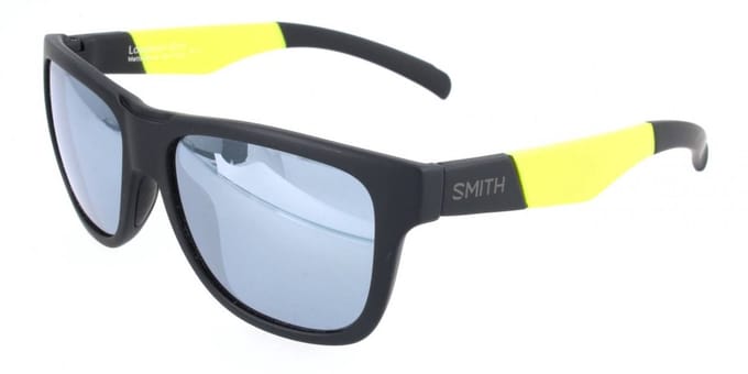 Smith Lowdown Slim/N PGC XB mat zwart geel chromapop zilver spiegel zonnebril