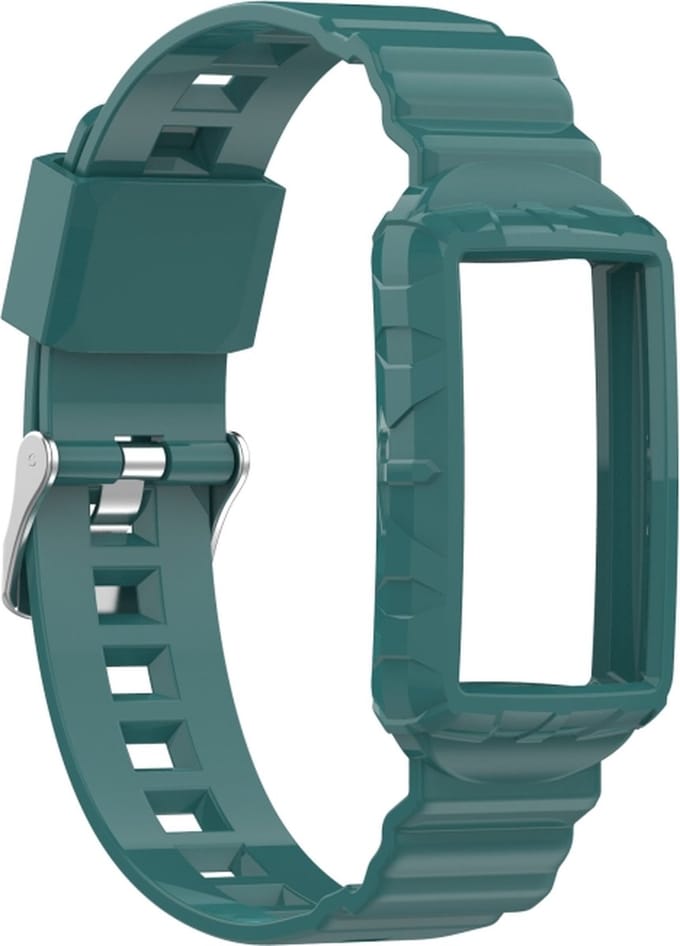 Siliconen bandje - geschikt voor Fitbit Charge 3 / Charge 4 - donkergroen