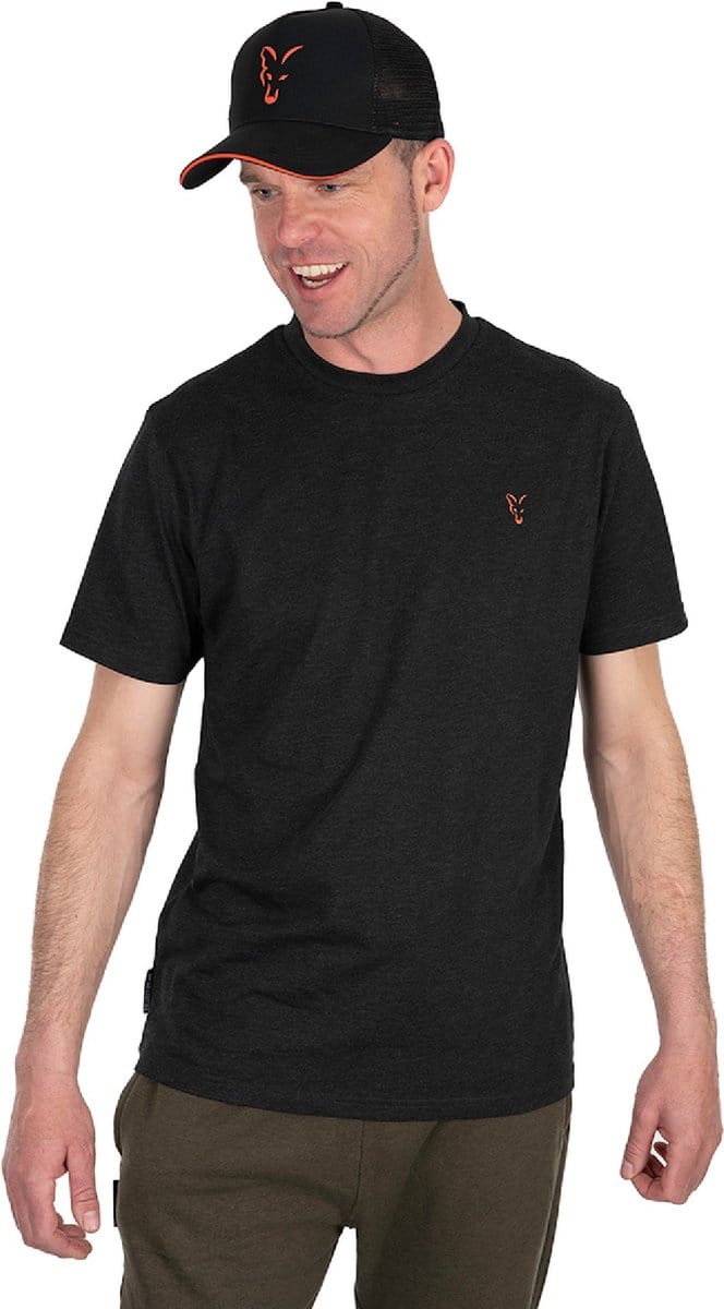 Fox Collection T-Shirt Black & Orange Large