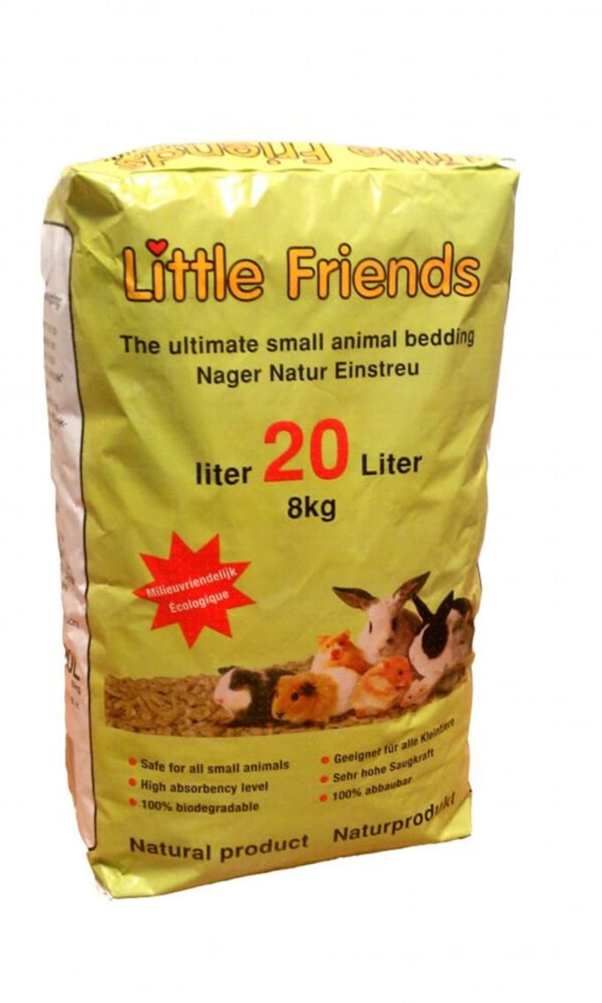 Little Friends Strokorrel - Kat, konijn en knaagdier - Bodembedekking en Kattenbakvulling - 8 kg