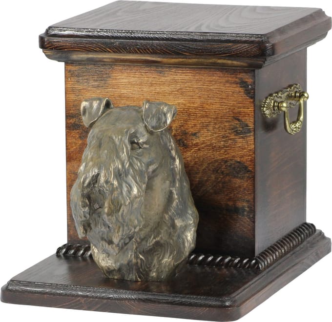 Elegante urn voor Kerry Blue Terrier met hondenbuste
