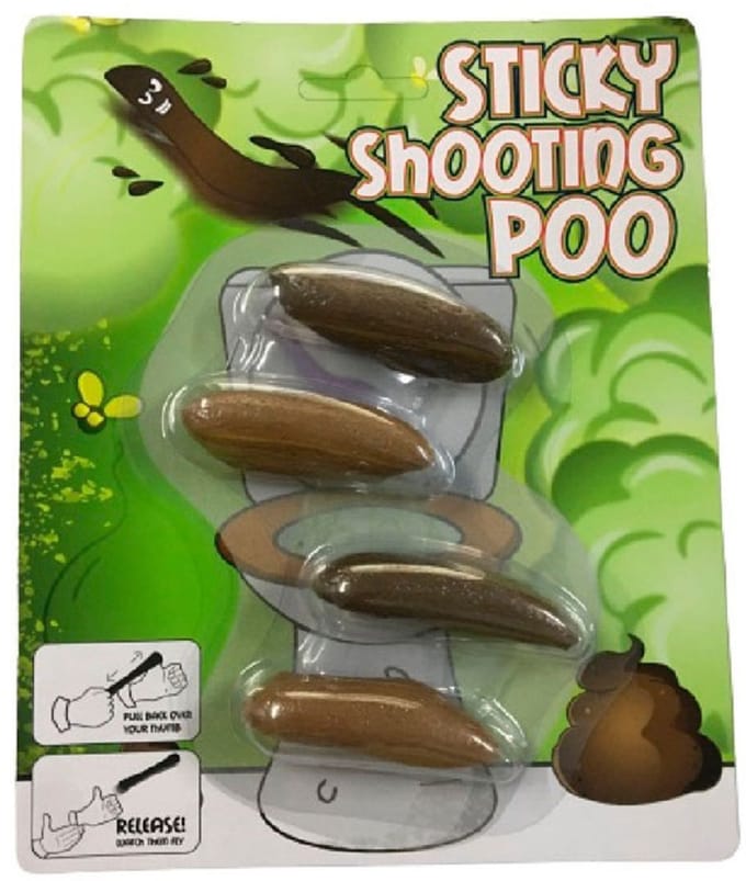 Afschiet plakkerige drolletjes 4 stuks