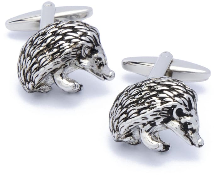 Manchetknopen - Egel Hedgehog Zilverkleurig