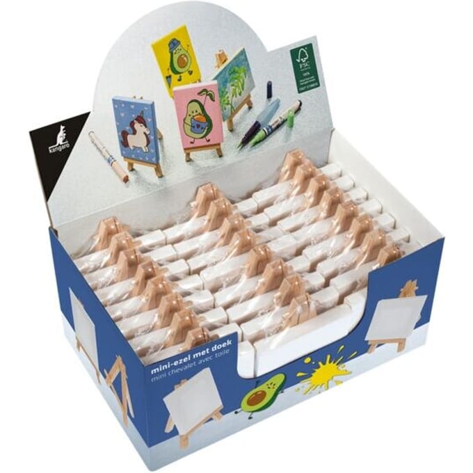 Kangaro mini ezel - met doek 6x8cm - 24 stuks in display