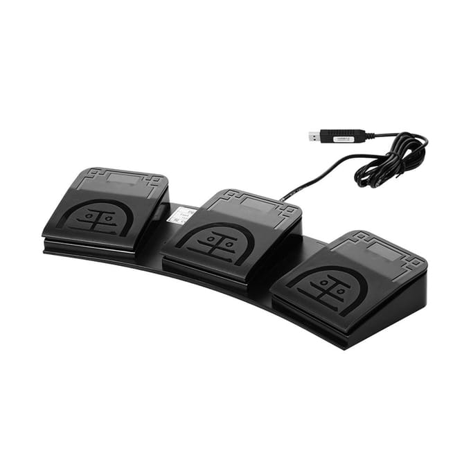 FS2020U1 USB Voetschakelaar Bedieningssleutel Aangepast Computer Toetsenbord Actie Pedaal voor Medische Apparaten Instrumenten zwart