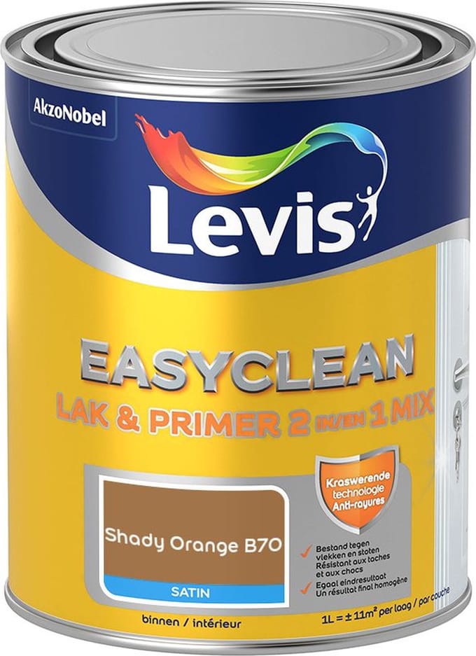 Levis - Easyclean Lak & Primer 2-In-1 Mix - Shady Orange B70 - Mengverf - 1 L