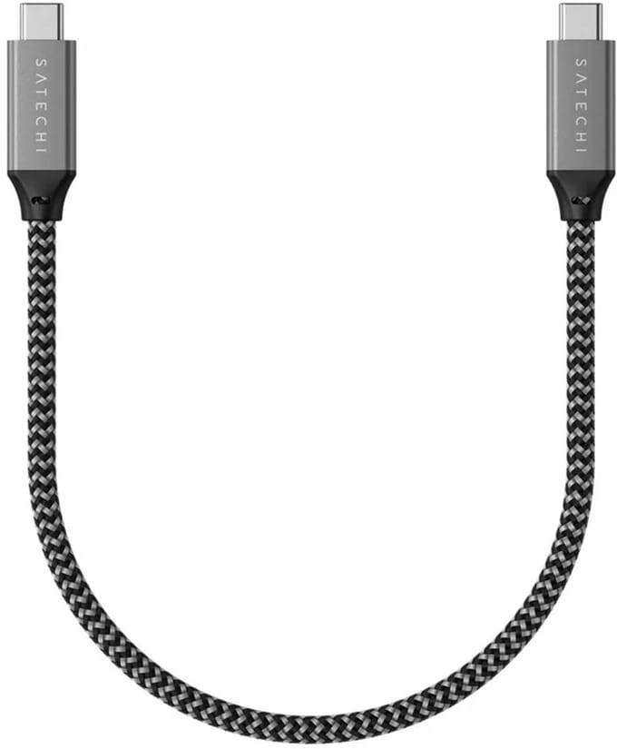 Satechi ST-U4C25M USB-C-kabel USB 4.0 USB-C stekker 0.25 m Grijs