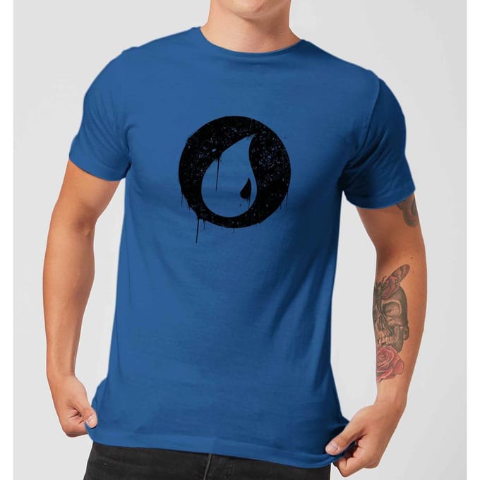 Magic The Gathering Blue Mana Splatter Men's T-Shirt - Royal Blue - M