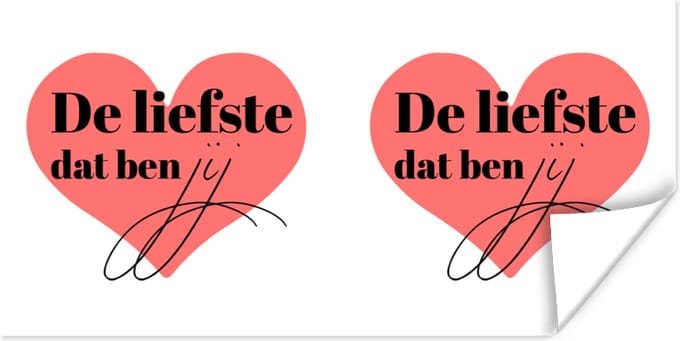Poster Quotes - Liefde - De liefste dat ben jij - Spreuken - 150x75 cm