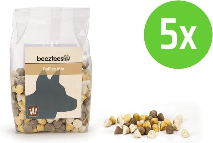 Beeztees Rollies Mix - hondensnack - 400 Gram - 5 verpakkingen