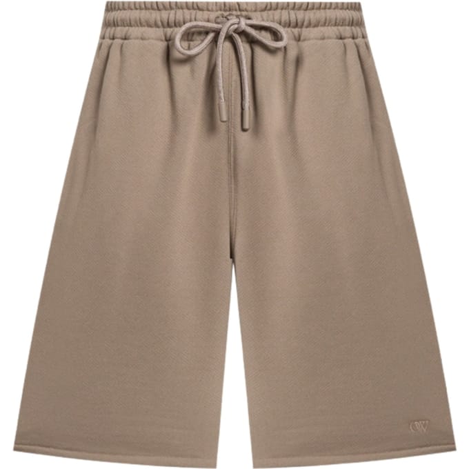 Off-white Ow Geborduurde Skate Sweatshorts Beige