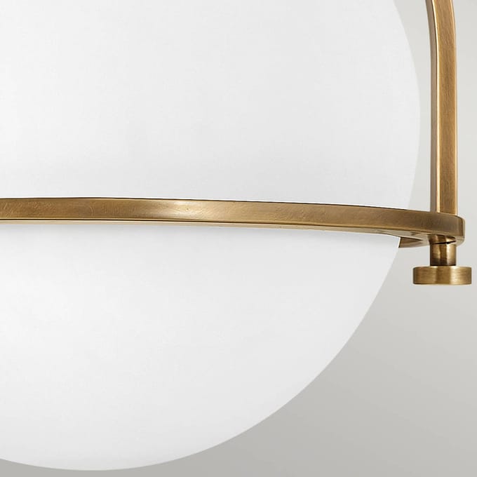 Hinkley LED Plafondlamp Somerset | 1X E27 Max 60W | Dimbaar | Heritage Brass