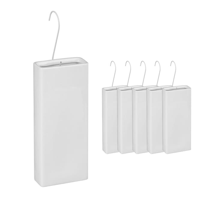 Waterverdamper radiator - set van 6 - 400 ml - keramiek - wit