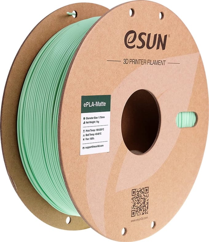 eSun ePLA-Matte Mintgroen / Mint green - 1 kg - 1.75 mm - 3D printer en 3D pen filament