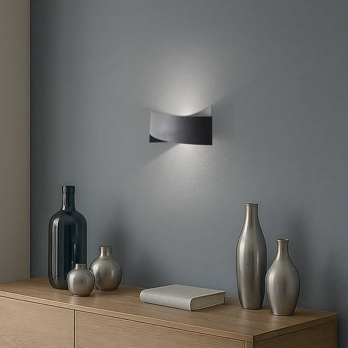 Opviq Wandlamp Tadhg, zwart, metaal, 35 cm breed, G9