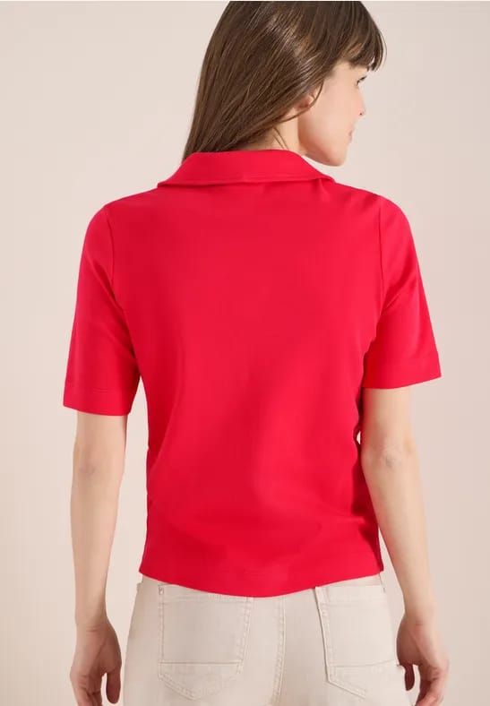Effen poloshirt met korte mouwen
