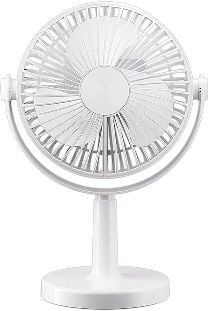 Bureauventilator, 2400mAh USB Oplaadbare Accu, Ca. 20*29cm, Draagbare Persoonlijke Ventilator Voor Kantoor & Slaapkamer