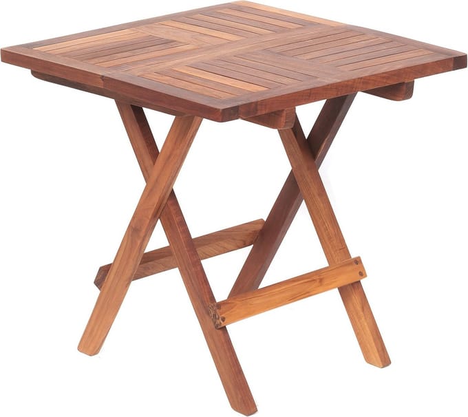 Vouwtafel van teakhout - 50 x 50 x 50 cm - Bruin - Ruimtebesparend