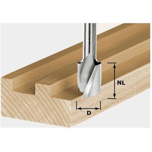 Festool 490980 Groeffrees Lengte 60 mm Afmeting, Ø 10 mm Werklengte 30 mm Schachtdiameter 8 mm