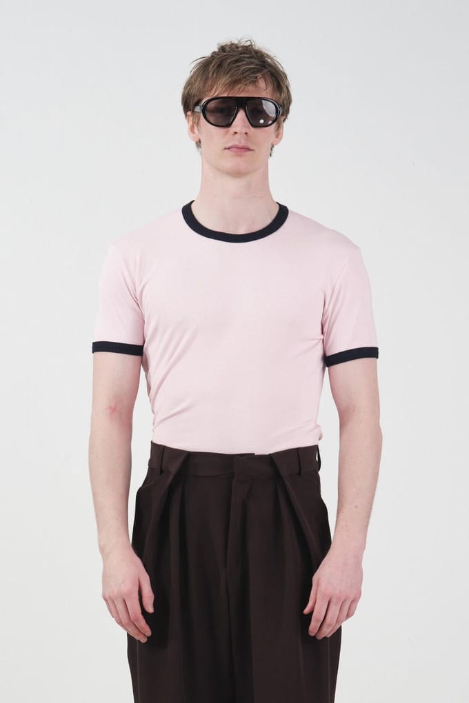 Heren Slim Fit Kleurblok Crew Neck T-shirt
