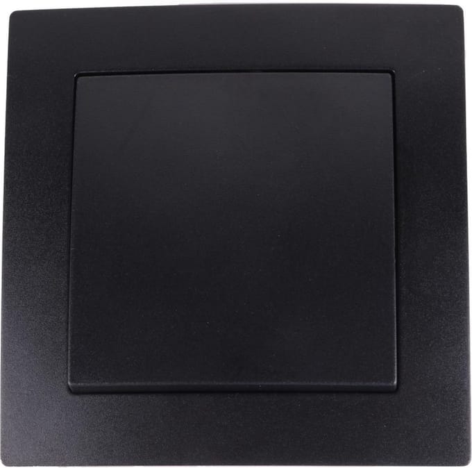 Benson Wandcontactdoos zwart - Schakelaar - Inbouw - Matzwart - 81 x 81 mm