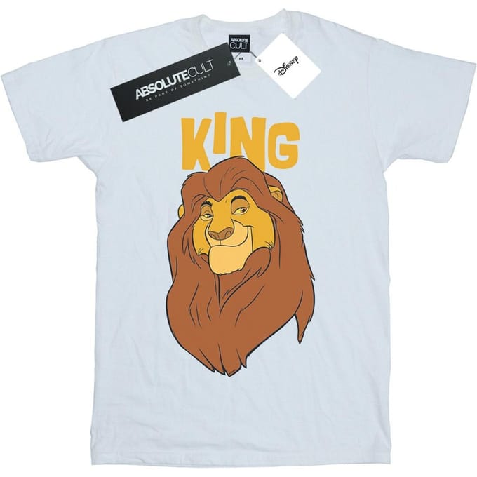 Disney Heren The Lion King Mufasa Koning T-Shirt (Wit)