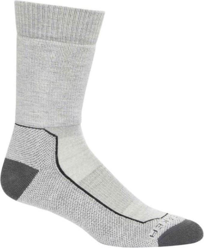 Hike + Meidum Crew Heren Wandelsok Loden/Blizzard Heather XL