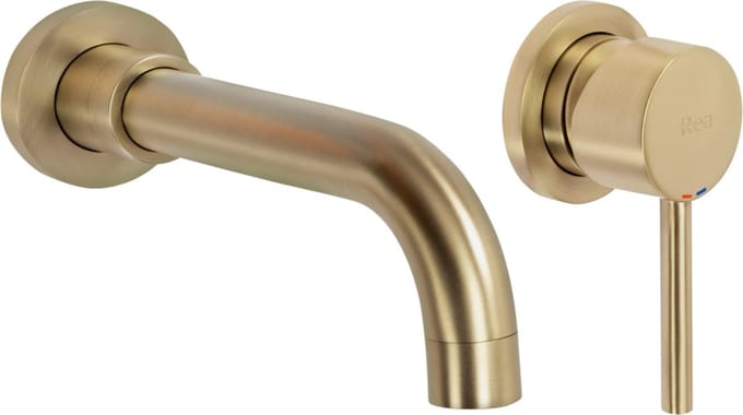 Rea Lungo Long Gold Brush + Box - Inbouw Wastafelkraan - Goud