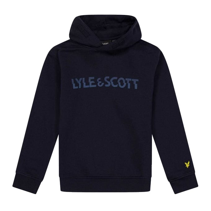 Lyle & Scott Kinder/Kids logohoodie (Donkere marine)