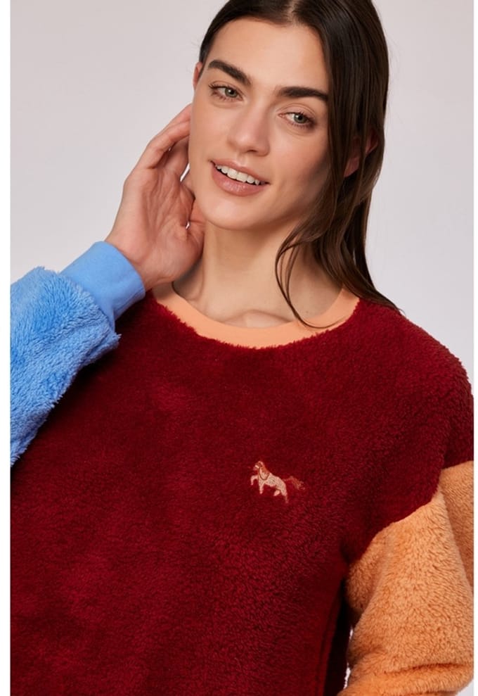 Woody huispak unisex - donkerrood - pony - 252-10-PYM-M/495 - maat L