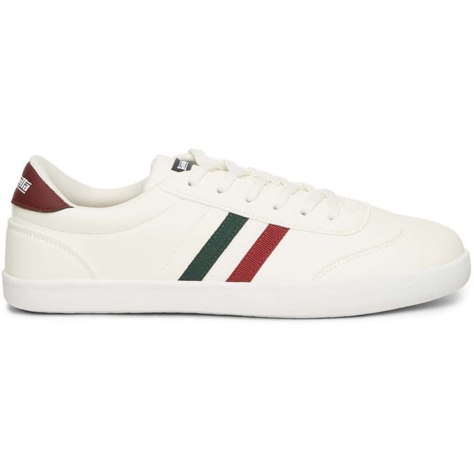 Heren Lambretta Vulkan Veterschoenen Lage Sneakers in Wit