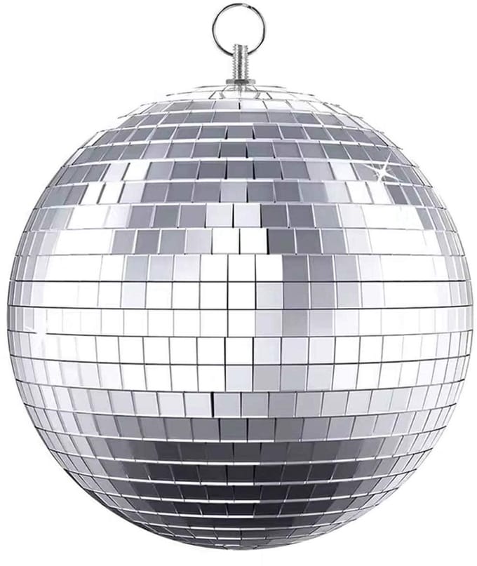 E-Lektron Spiegelbol - 30 cm disco bal - Met echte glazen spiegels - Voor feestverlichting