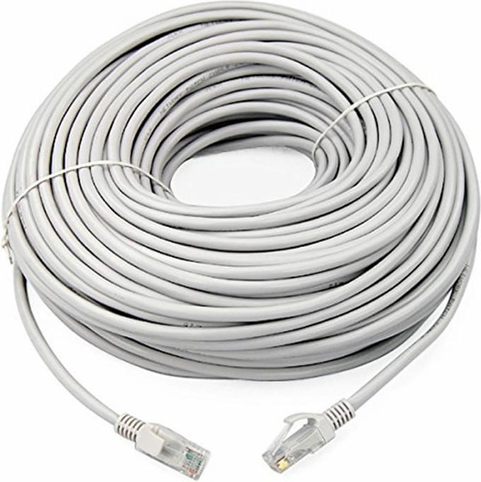 LuxeBass internetkabel - 25 meter - wit- CAT5e UTP RJ45