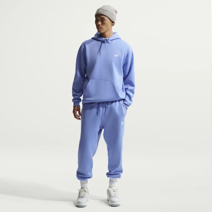 Nike Club Sweater met capuchon Heren-lichtblauw