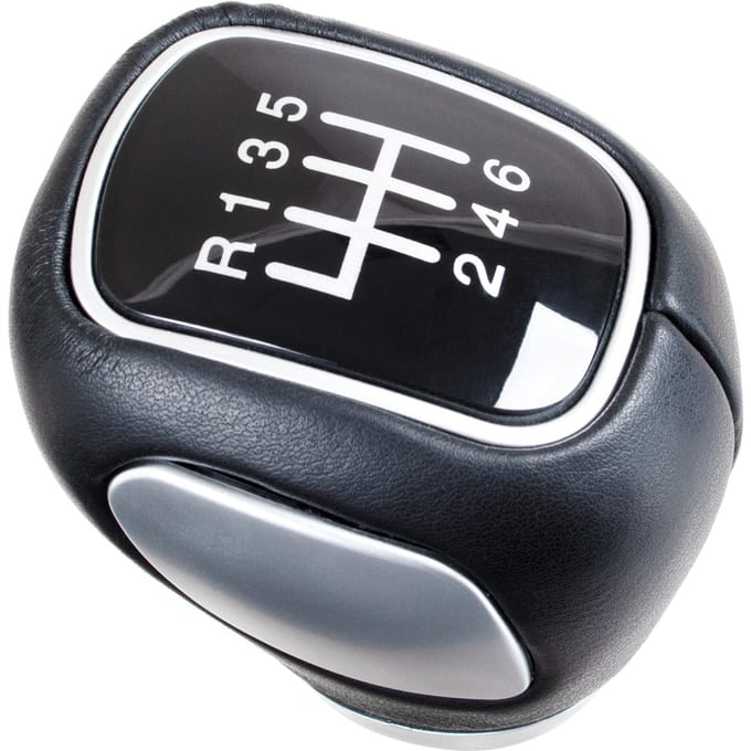 Modecar - Chevrolet Serie - Schakelpookknop - Zwart Kunstleer - Silver Accenten