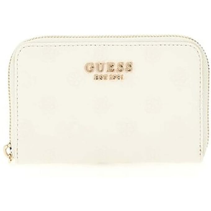 GUESS portemonnee Phoebe SLG Medium Zip Around Wallet Cream White Logo crème