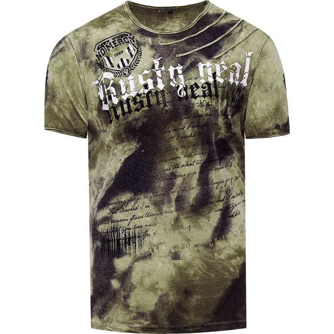 T-shirt in kleur met logo-print in de stijl van Tie Dye Batik