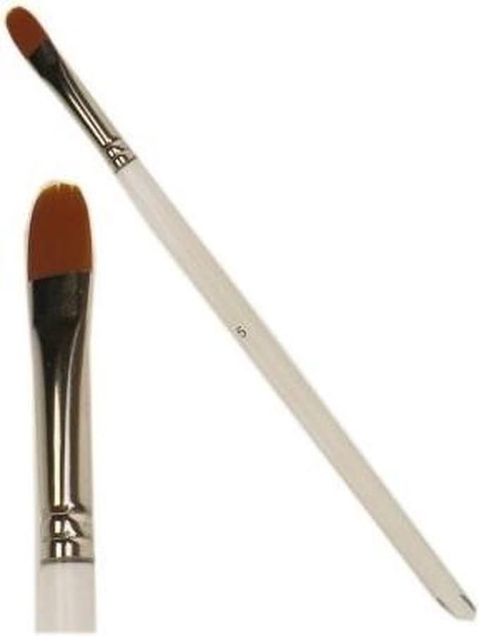Penseel plat met ronde top � 9 mm