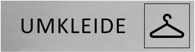 CombiCraft Aluminium Deurbordje "Umkleide " 165x45mm met tape