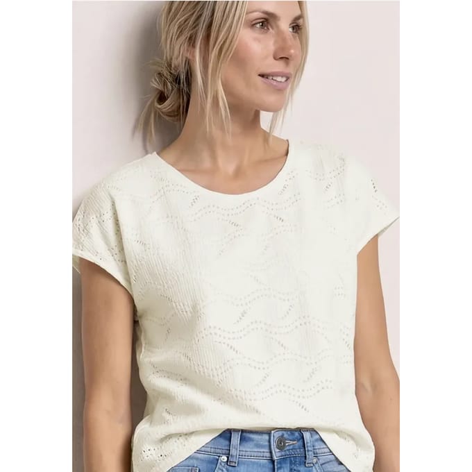 Shirt met gestructureerde mix